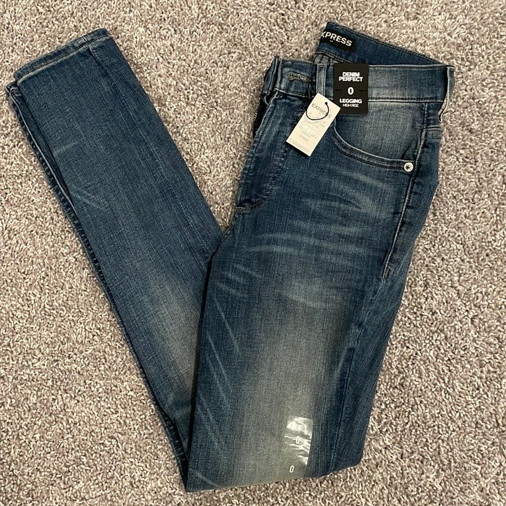 High rise express jeans size 0